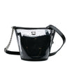 Chanel Small PVC and Crumpled Calfskin Camellia Coco Bucket Bag Secondhand