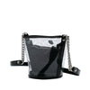 Chanel Small PVC and Crumpled Calfskin Camellia Coco Bucket Bag Secondhand