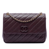 Chanel Diagonal Quilted Lambskin CC Signature Flap Secondhand