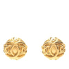 Chanel Gold Plated Overlapping CC Round Clip On Earrings Secondhand