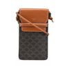 Celine Triomphe Coated Canvas Phone Pouch Flap Crossbody Secondhand