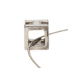 Hermès Palladium Plated Enamel Cage D H Pendant Necklace Secondhand