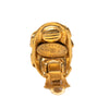 Chanel CC Gold Plated Oval Clip On Earrings Secondhand