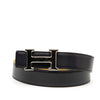 Secondhand Hermès Box Calf and Courchevel Constance H Reversible Belt