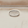 Chanel Palladium Plated Enamel Logo Plate Brooch Secondhand