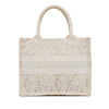 Secondhand Dior Small D-Lace Embroidery Book Tote