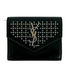 Saint Laurent Studded Leather Monogram Bifold Wallet Secondhand