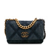 Chanel Denim 19 Flap Wallet On Chain Secondhand