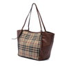 Secondhand Burberry Small Haymarket Check Canvas and Leather Canterbury Tote