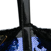 Prada Sequined Satin Stripes Tote Secondhand