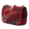 Valentino Medium Nappa and Canvas Camouflage Rockstud Glam Lock Crossbody Secondhand