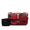 Valentino Medium Nappa and Canvas Camouflage Rockstud Glam Lock Crossbody Secondhand