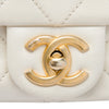 Chanel Mini Quilted Calfskin Crystal Pearls Chain Flap Secondhand