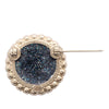 Chanel CC Gold Plated Strass Faux Pearl Glitter Brooch Secondhand