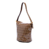 Fendi Zucchino Crystal Double Flap Bucket Bag Secondhand