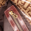 Fendi Zucchino Crystal Double Flap Bucket Bag Secondhand