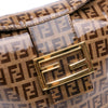 Fendi Zucchino Crystal Double Flap Bucket Bag Secondhand