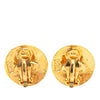 Secondhand Chanel Gold Plated CC Round Clip On Earrings