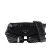 Prada Crinkled Calfskin Buckle Messenger Bag Secondhand