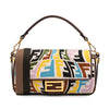Fendi Sarah Coleman Zucca Embroidered Canvas Fish Eye Vertigo Baguette Satchel Secondhand