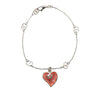 Gucci Sterling Silver and Enamel San Valentino Heart Bracelet Secondhand