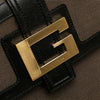 Gucci Canvas and Leather Square G Flap Shoulder Bag Secondhand