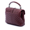 Saint Laurent Medium Chevron Sheepskin Monogram College Satchel Secondhand