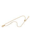 Dior Gold Plated CD Strass Logo Heart Pendant Necklace Secondhand