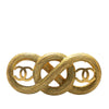 Chanel Gold Plated Infinity CC Brooch Secondhand