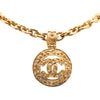 Chanel Gold Plated CC Round Pendant Necklace Secondhand