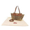 Valentino Small Leopard Printed Canvas Rockstud Trapeze Satchel Secondhand