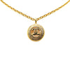 Chanel Gold Plated CC Round Pendant Necklace Secondhand