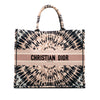 Secondhand Dior Large Embroidered Canvas Tie Dye Book Tote