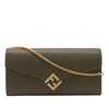 Fendi Smooth and Grained Calfskin Vitello King Cruise FF Diamonds Continental Envelope Wallet On Chain Secondhand