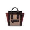 Celine Nano Tricolor Calfskin and Suede Luggage Tote Secondhand