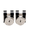 Hermès Lacquered Palladium Plated Mini Pop H Stud Earrings Secondhand