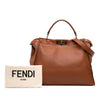 Fendi Large Leather Peekaboo Iconic Satchel Secondhand