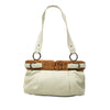 Ferragamo Leather and Wicker Shoulder Bag Secondhand