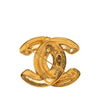 Chanel CC Gold Plated Quilted Brooch Secondhand