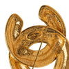 Chanel CC Gold Plated Quilted Brooch Secondhand