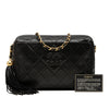 Chanel CC Diamond Quilted Lambskin Tassel Camera Bag Secondhand