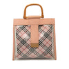 Burberry Vinyl And Nova Check Canvas Bamboo Tote Secondhand