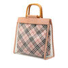 Burberry Vinyl And Nova Check Canvas Bamboo Tote Secondhand