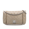 Secondhand Chanel Quilted Metallic Distressed Lambskin CC Crystal Flap