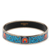 Hermès Wide Printed Enamel Bangle 65 Secondhand