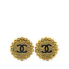 Secondhand Chanel Gold Plated CC Button Clip On Earrings