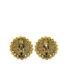 Secondhand Chanel Gold Plated CC Button Clip On Earrings