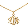 Dior Gold Plated Logo Pendant Necklace Secondhand