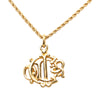Dior Gold Plated Logo Pendant Necklace Secondhand