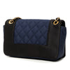 Chanel Small Bicolor Quilted Grosgrain Satin Small Mademoiselle Double Flap Secondhand
